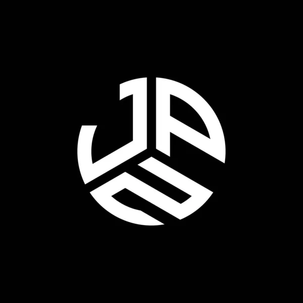 Jpn Brev Logotyp Design Svart Bakgrund Jpn Kreativa Initialer Brev — Stock vektor