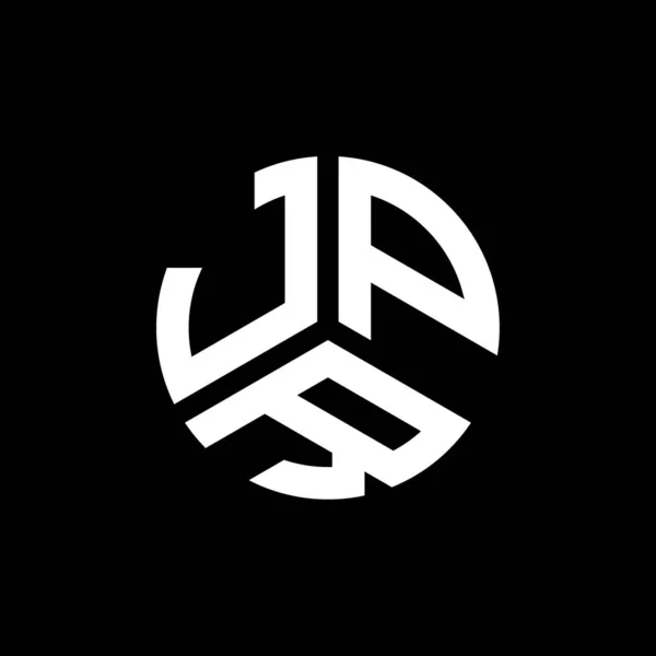 Jpr Lettre Logo Design Sur Fond Noir Jpr Initiales Créatives — Image vectorielle
