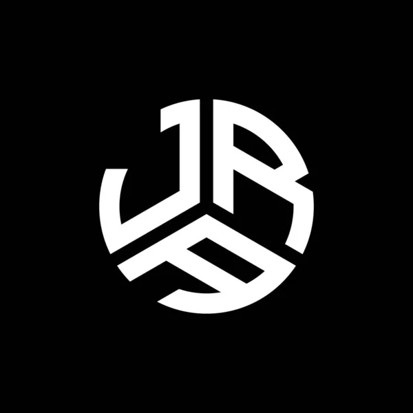 Projekt Logo Litery Jra Czarnym Tle Kreatywne Inicjały Jra Koncepcja — Wektor stockowy