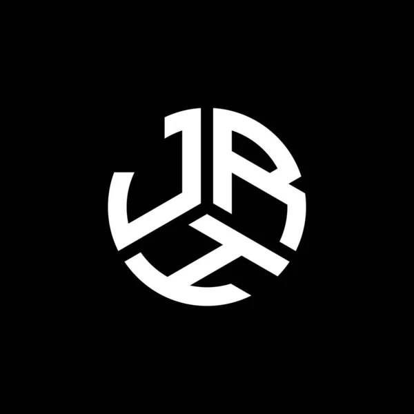 Jrh Literă Logo Design Fundal Negru Jrh Creativ Iniţiale Literă — Vector de stoc