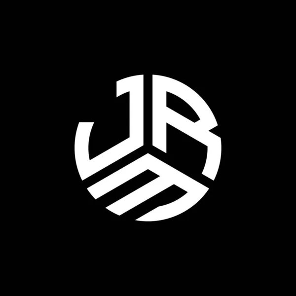 Jrm Lettre Logo Design Sur Fond Noir Jrm Initiales Créatives — Image vectorielle