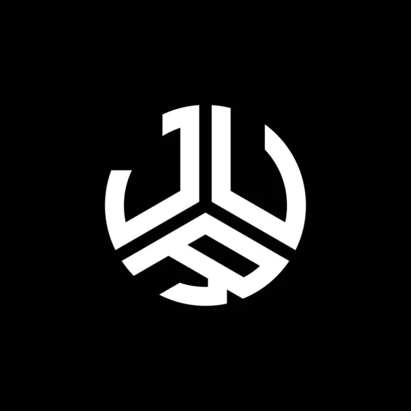 Jur Letter Logo Ontwerp Zwarte Achtergrond Jur Creatieve Initialen Letter — Stockvector
