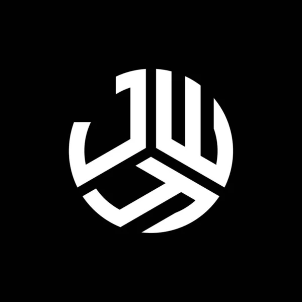 Jwy Lettre Logo Design Sur Fond Noir Jwy Initiales Créatives — Image vectorielle