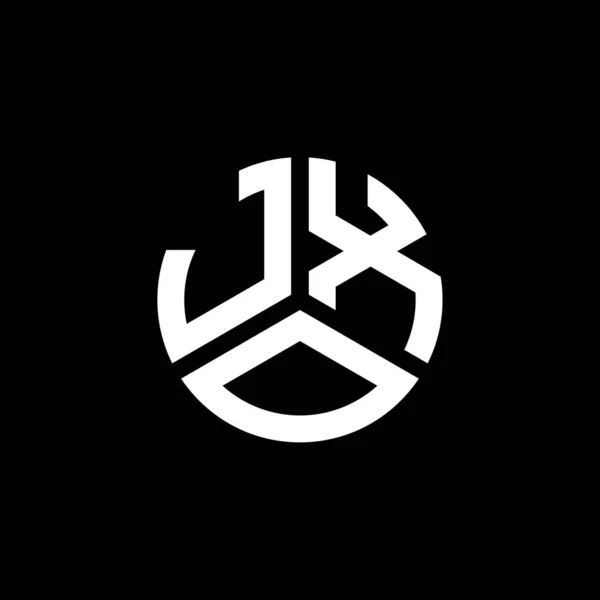 Diseño Del Logotipo Letra Jxo Sobre Fondo Negro Jxo Iniciales — Archivo Imágenes Vectoriales