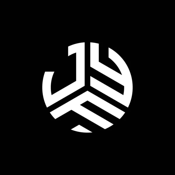 Jyf Lettre Logo Design Sur Fond Noir Jyf Initiales Créatives — Image vectorielle