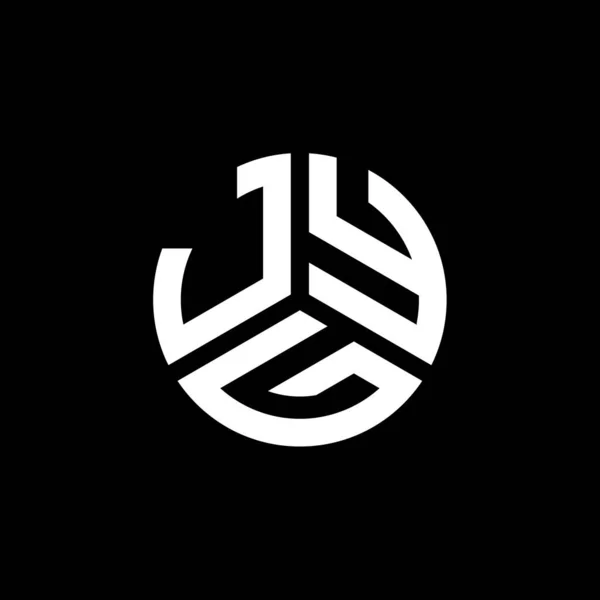 Diseño Del Logotipo Letra Jyg Sobre Fondo Negro Jyg Iniciales — Archivo Imágenes Vectoriales