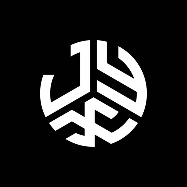 Jyx Letter Logo Design Black Background Jyx Creative Initials Letter — Stock Vector