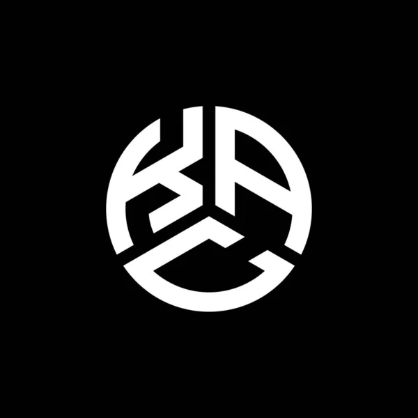 Kac Letter Logo Design Auf Schwarzem Hintergrund Kac Kreativ Initialen — Stockvektor