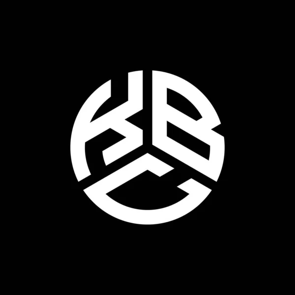 Kbc Logo Zwarte Achtergrond Kbc Logo Voor Creatieve Initialen Ontwerp — Stockvector