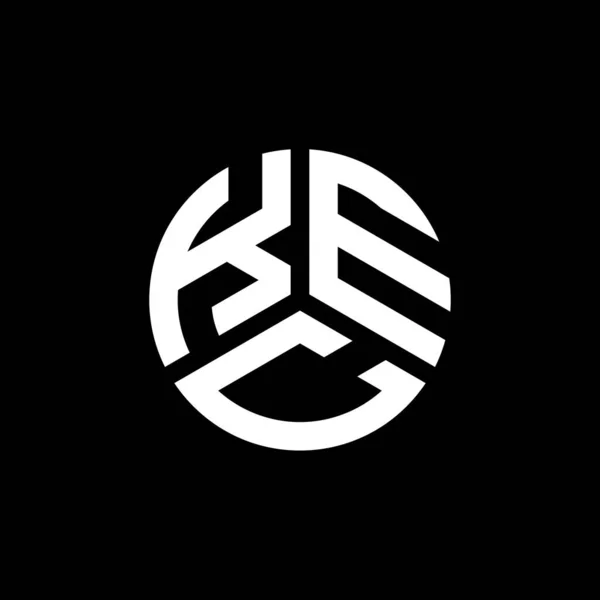Kec Letter Logo Ontwerp Zwarte Achtergrond Kec Creatieve Initialen Letter — Stockvector
