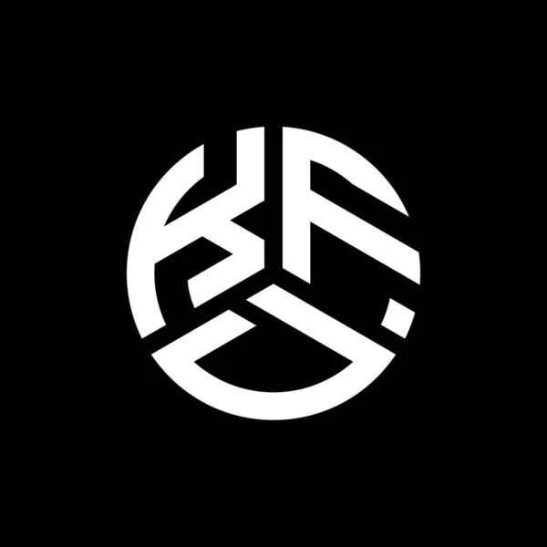 Siyah Arka Planda Kfd Harf Logosu Tasarımı Kfd Yaratıcı Harflerin — Stok Vektör