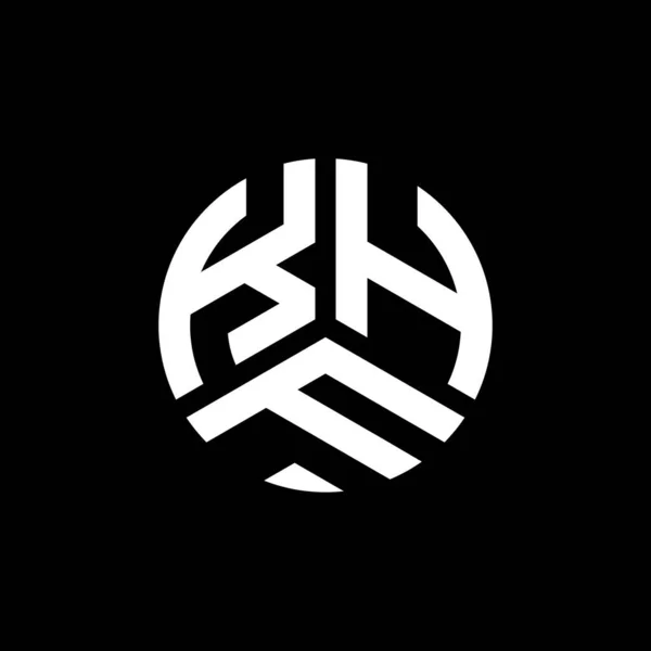 Khf Brev Logotyp Design Svart Bakgrund Khf Kreativa Initialer Brev — Stock vektor