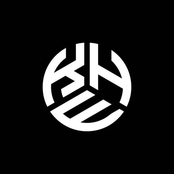 Siyah Arka Planda Khe Harf Logosu Tasarımı Khe Yaratıcı Harfler — Stok Vektör