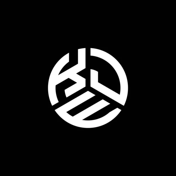 Kje Дизайн Логотипу Літер Чорному Тлі Kje Творчі Ініціали Букви — стоковий вектор