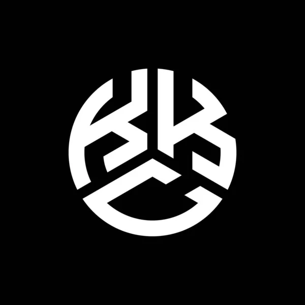 Siyah Arkaplanda Kkc Harf Logosu Tasarımı Kkc Yaratıcı Harflerin Baş — Stok Vektör