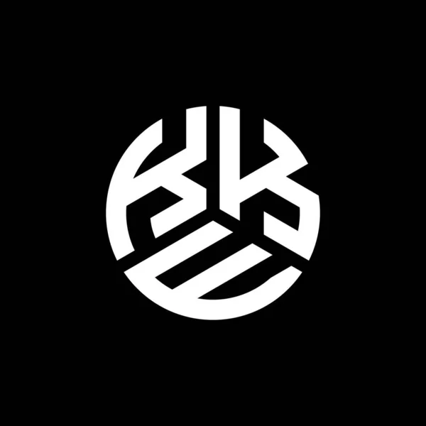 Kke Brev Logotyp Design Svart Bakgrund Kke Kreativa Initialer Brev — Stock vektor