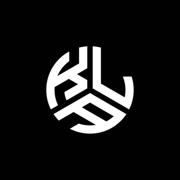 Diseño Del Logotipo Letra Kla Sobre Fondo Negro Kla Iniciales — Archivo Imágenes Vectoriales