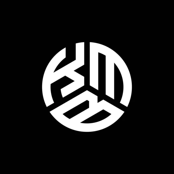 Kmb Letter Logo Design Auf Schwarzem Hintergrund Kmb Kreative Initialen — Stockvektor