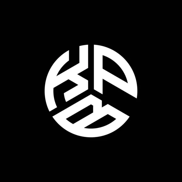 Kpb Lettre Logo Design Sur Fond Noir Kpb Initiales Créatives — Image vectorielle
