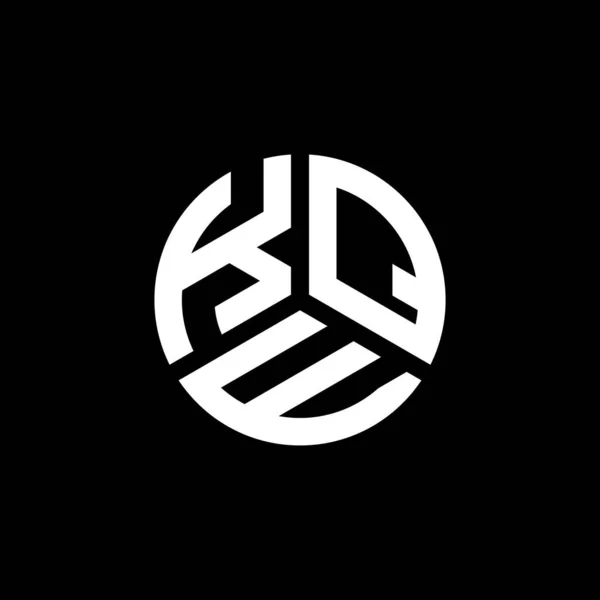 Siyah Arkaplanda Kqe Harf Logosu Tasarımı Kqe Yaratıcı Harflerin Baş — Stok Vektör