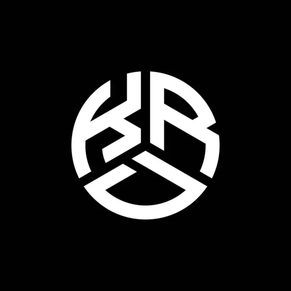 Projekt Logo Litery Krd Czarnym Tle Kreatywne Inicjały Krd Koncepcja — Wektor stockowy