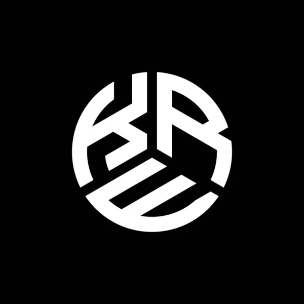 Projeto Logotipo Carta Kre Fundo Preto Kre Iniciais Criativas Conceito — Vetor de Stock