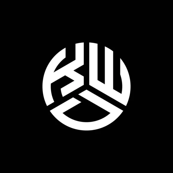 Kwd Letter Logo Design Auf Schwarzem Hintergrund Kwd Kreative Initialen — Stockvektor