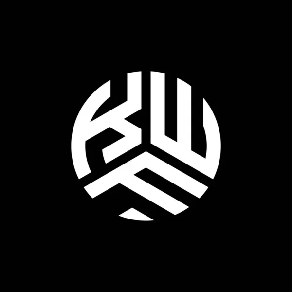 Kwf Logo Design Auf Schwarzem Hintergrund Kwf Kreative Initialen Buchstabe — Stockvektor