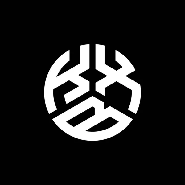 Desain Logo Huruf Kxb Pada Latar Belakang Hitam Kxb Kreatif - Stok Vektor