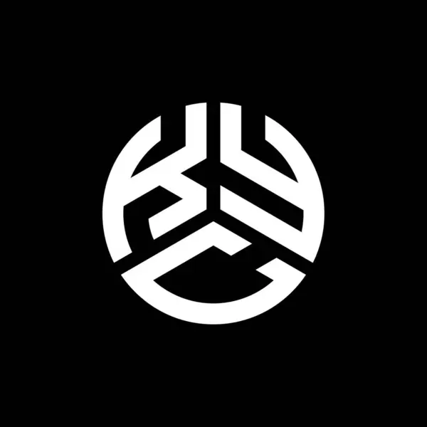 Kyc Γράμμα Σχέδιο Λογότυπο Μαύρο Φόντο Kyc Δημιουργική Αρχικά Γράμμα — Διανυσματικό Αρχείο