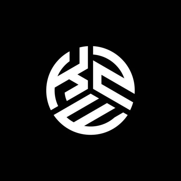 Kze Design Logotipo Carta Fundo Preto Kze Iniciais Criativas Conceito — Vetor de Stock