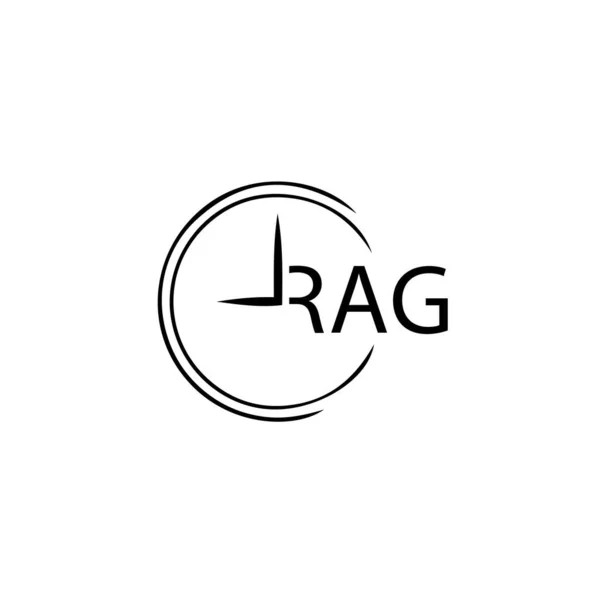 Rag Letter Logo Design White Background Rag Creative Initials Letter — Stock Vector