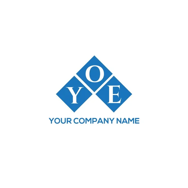Yoe Γράμμα Σχέδιο Λογότυπο Λευκό Φόντο Δημιουργικά Αρχικά Yoe Γράμμα — Διανυσματικό Αρχείο