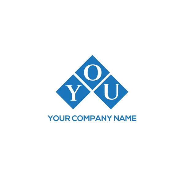 Дизайн Логотипа You Белом Фоне Концепция Логотипа You Creative Initials — стоковый вектор