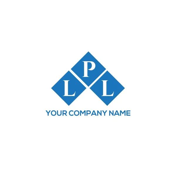 白を基調としたLplレターロゴデザイン Lplクリエイティブイニシャルレターロゴコンセプト Lpl文字デザイン — ストックベクタ