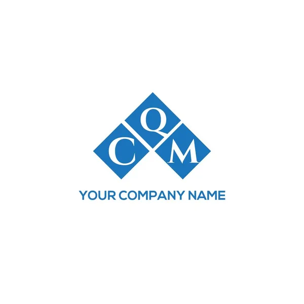 Σχεδιασμός Λογότυπου Γραμμάτων Cqm Λευκό Φόντο Δημιουργικά Αρχικά Cqm Έννοια — Διανυσματικό Αρχείο