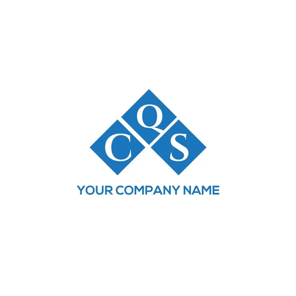 Cqs Letter Logo Design White Background Cqs Creative Initials Letter — Stock Vector
