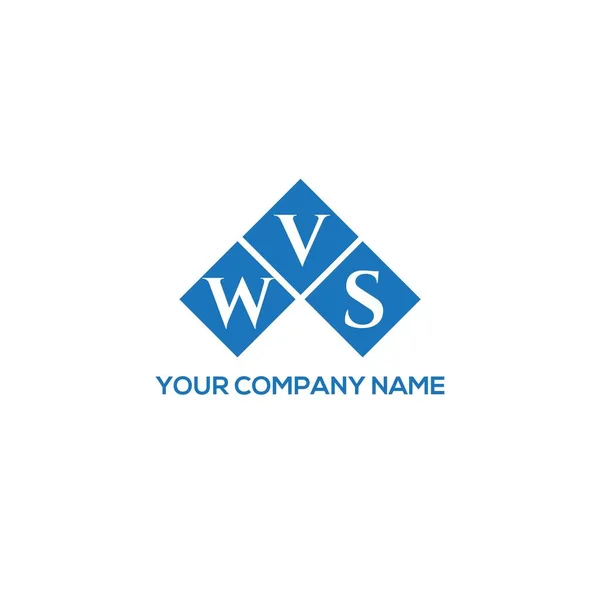 Wvs Brev Logotyp Design Vit Bakgrund Wvs Kreativa Initialer Brev — Stock vektor