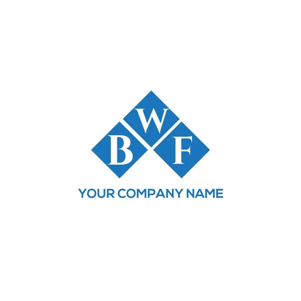 Bwf Letter Logo Design White Background Bwf Creative Initials Letter — Stock Vector