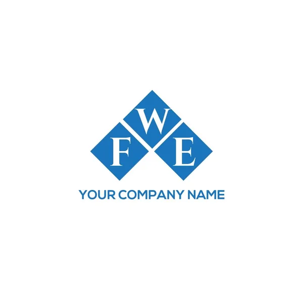 白色背景的Fwe字母标识设计 Fwe创意的首字母首字母标识概念 Fwe字母设计 — 图库矢量图片
