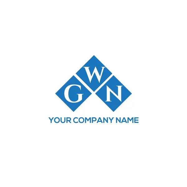 Gwn Letter Logo Design White Background Gwn Creative Initials Letter — Stock Vector