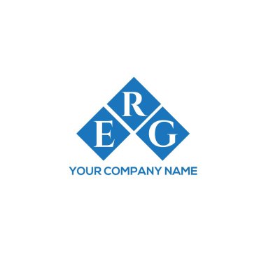 Beyaz arka planda ERG harf logosu tasarımı. ERG yaratıcı harflerin baş harfleri logo kavramı. ERG harf tasarımı.