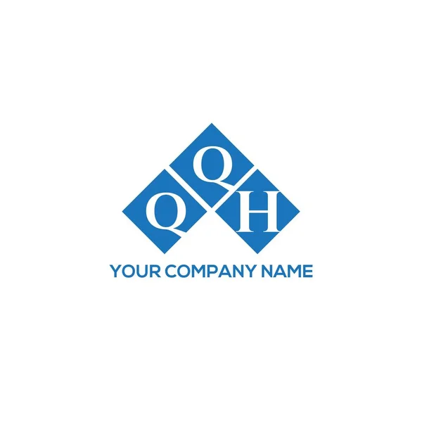 Qqh Projeto Logotipo Letra Fundo Branco Qqh Iniciais Criativas Conceito — Vetor de Stock