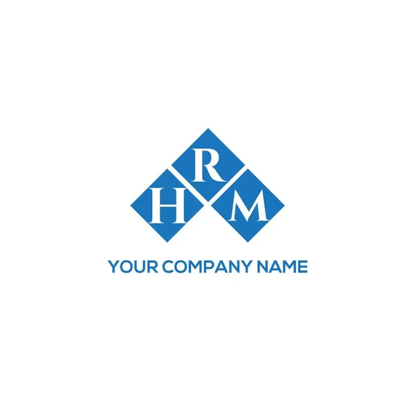 Diseño Del Logotipo Letra Hrm Sobre Fondo Blanco Hrm Iniciales — Vector de stock