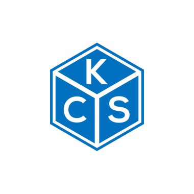 Siyah arkaplanda KCS harf logosu tasarımı. KCS yaratıcı harflerin baş harfleri logo kavramı. KCS harf tasarımı.
