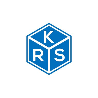 Siyah arka planda KRS harf logosu tasarımı. KRS yaratıcı harflerin baş harfleri logo kavramı. KRS harf tasarımı.