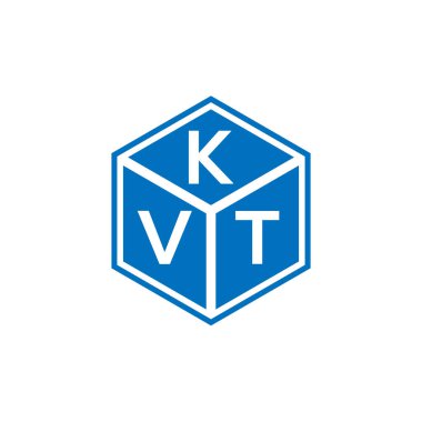 Siyah arkaplanda KVT harf logosu tasarımı. KVT yaratıcı harflerin baş harfleri logo kavramı. KVT harf tasarımı.