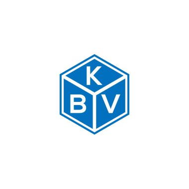 Siyah arkaplanda KBV harf logosu tasarımı. KBV yaratıcı harflerin baş harfleri logo kavramı. KBV harf tasarımı.