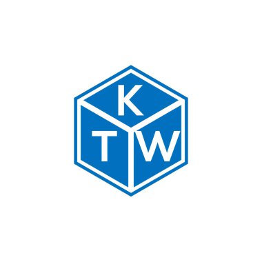 Siyah arkaplanda KTW harf logosu tasarımı. KTW yaratıcı harflerin baş harfleri logo kavramı. KTW harf tasarımı.