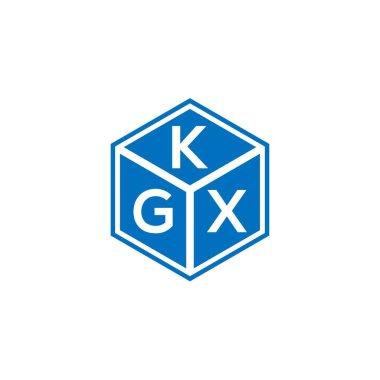 Siyah arkaplanda KGX harf logosu tasarımı. KGX yaratıcı harflerin baş harfleri logo kavramı. KGX harf tasarımı.